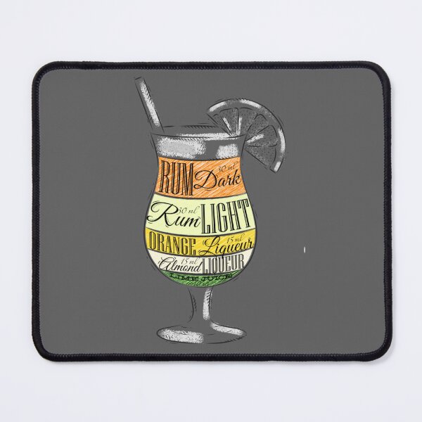 Item preview, Mai Tai Ingredients Recipe Cocktail Glass designed and sold by antevasinart.