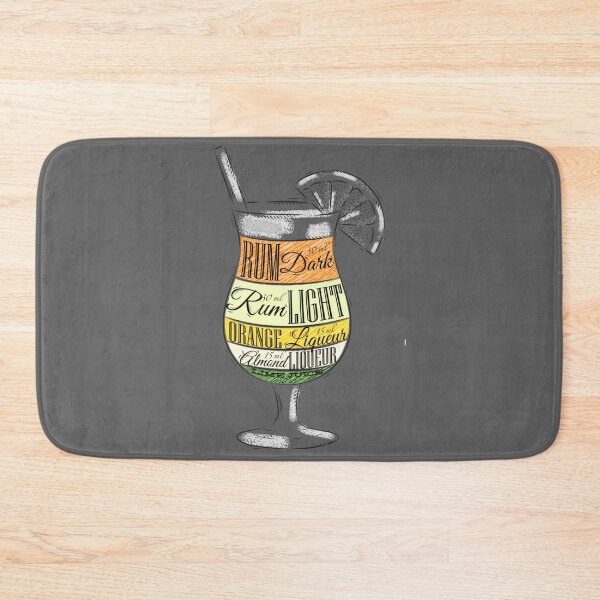 Item preview, Mai Tai Ingredients Recipe Cocktail Glass designed and sold by antevasinart.