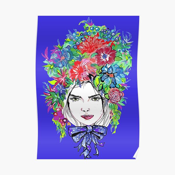 "Portrait of the queen of flowers with her crown" Poster for Sale by