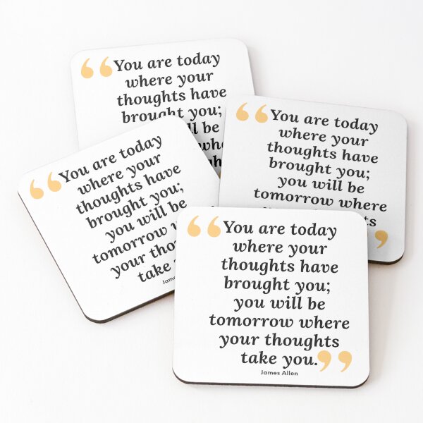 Item preview, Inspirational Quote On The Power of Thoughts and Thinking by James Allen designed and sold by Soaring Eagle.