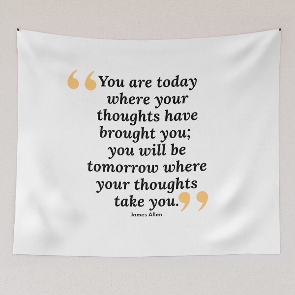 Item preview, Inspirational Quote On The Power of Thoughts and Thinking by James Allen designed and sold by Soaring Eagle.