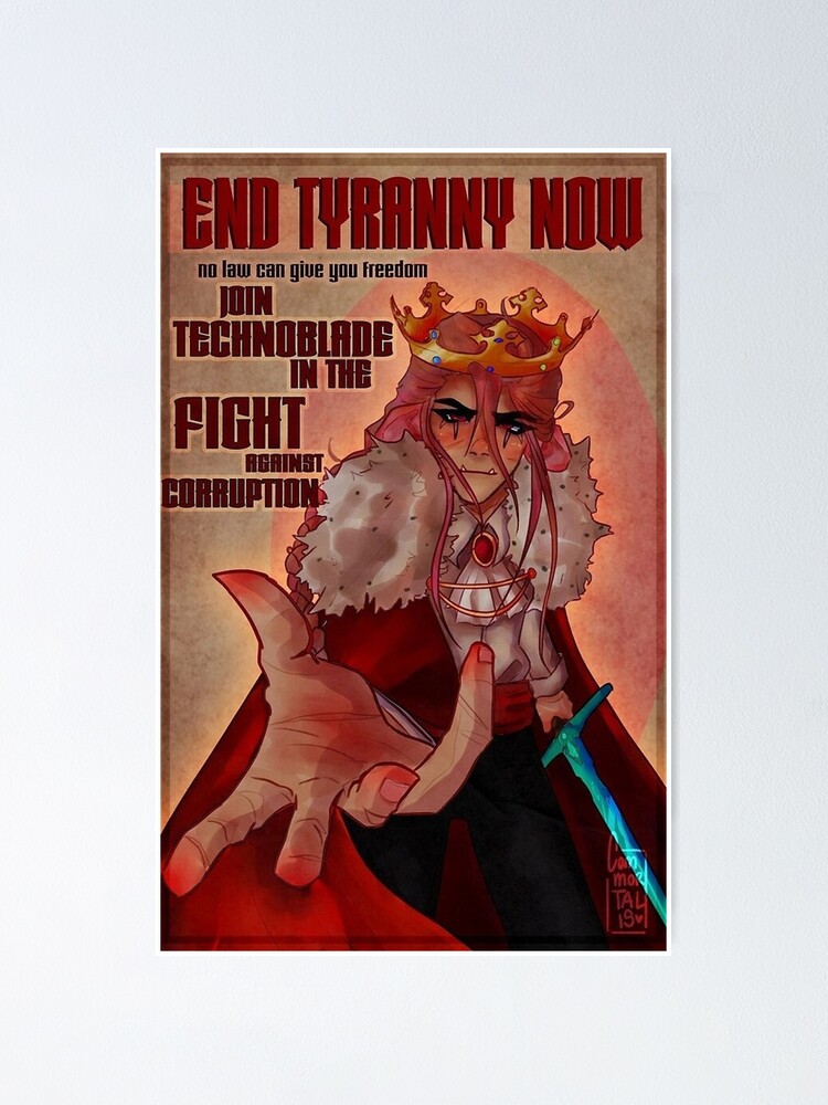 RIP Technoblade Never Dies , Technoblade Poster, GGEZ Technoblade Forever  Never Dies | Poster