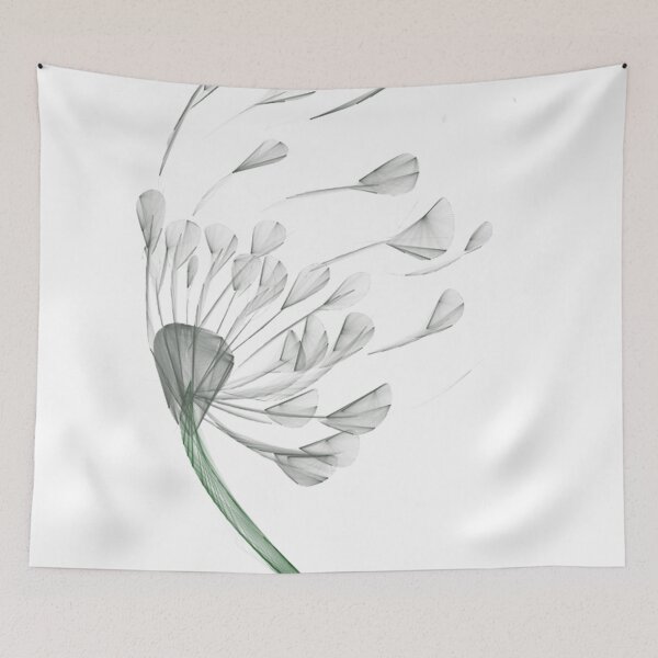 Item preview, Dark Green and white dandelion, painted designed and sold by wytrbt.