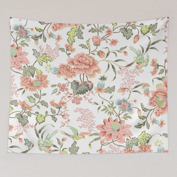 Item preview, Beautiful Flora in Peach and Green patttern designed and sold by smnessen.