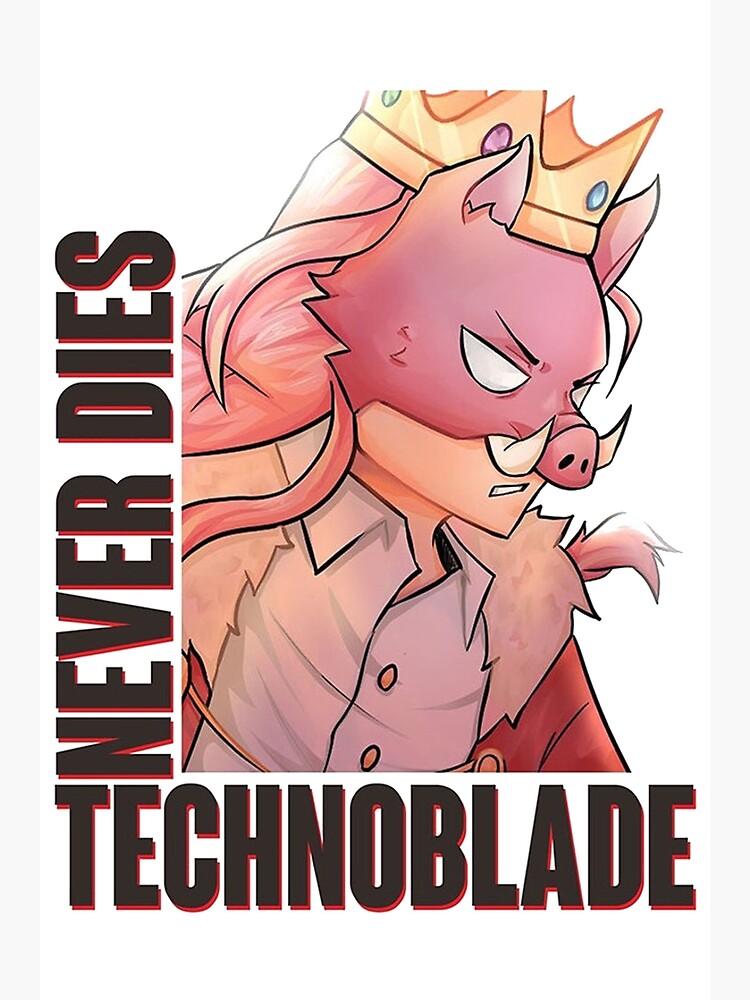 Technoblade Never Dies Fanart - BLACK Magnet for Sale by KaduaNganu