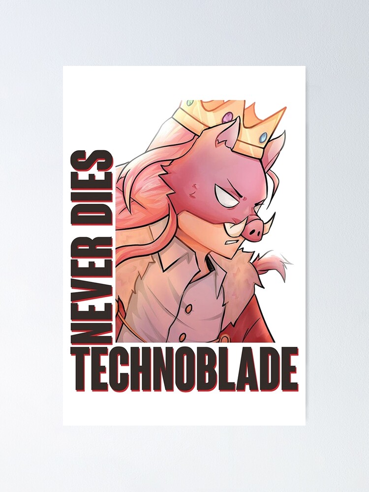 King Technoblade Never Dies - Minecraft Art Board Print for Sale