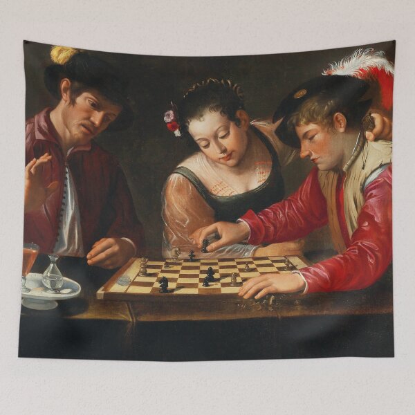 Item preview, Chess Players | Follower of Caravaggio | 1620 Renaissance Life Art designed and sold by CJET.