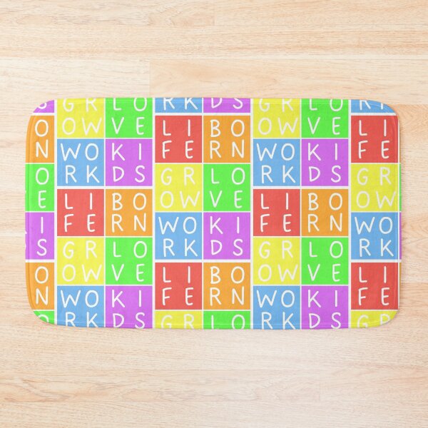 Item preview, Rainbow Life - Born, grow, work, love, kids - 2x3 Squares - Pastel colors designed and sold by RainbowWordLand.