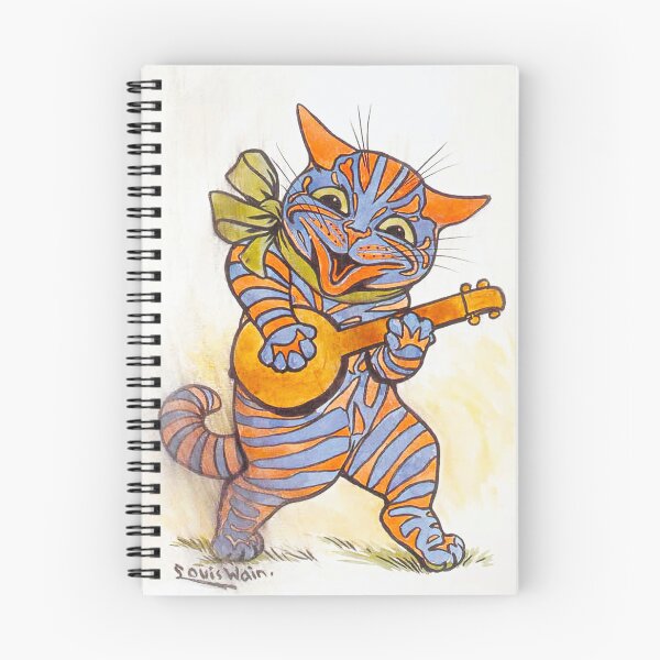 Item preview, HD LOUIS WAIN - Cat With Lute Cats Art  designed and sold by Go Logo Designs.