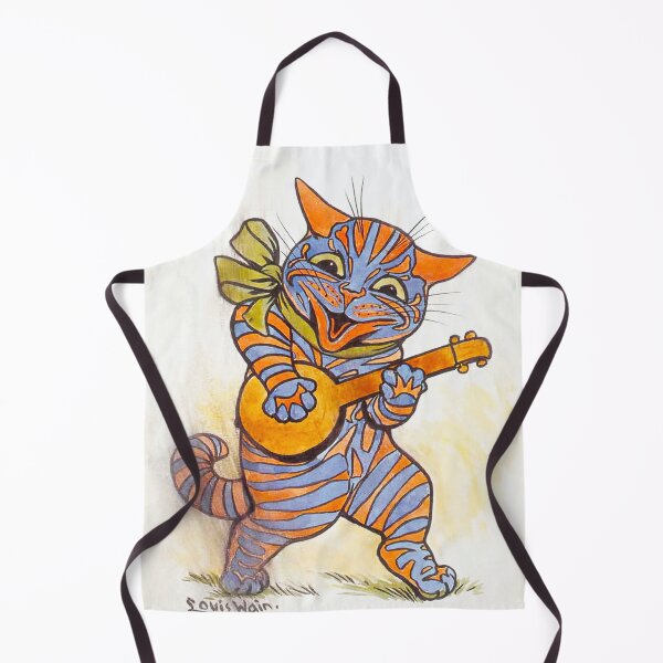 Item preview, HD LOUIS WAIN - Cat With Lute Cats Art  designed and sold by Go Logo Designs.