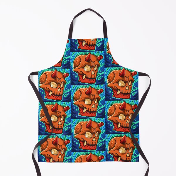 Item preview, Calavera Naranja Pixelart designed and sold by SkinnysComics.