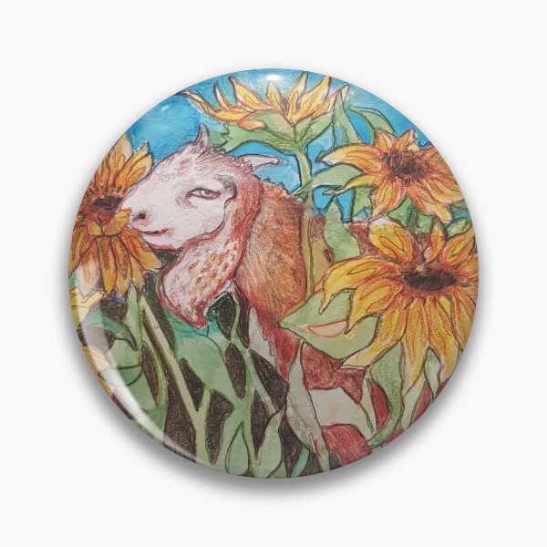 Artikelvorschau, Zicklein mit Sonnenblumen entworfen und verkauft von EsterKarenAida.