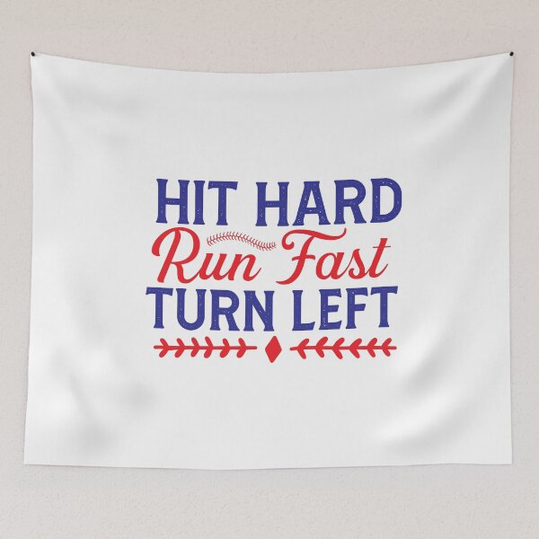 Item preview, Baseball lover Quotes :Hit Hard Run Fast Turn Left designed and sold by remonss.