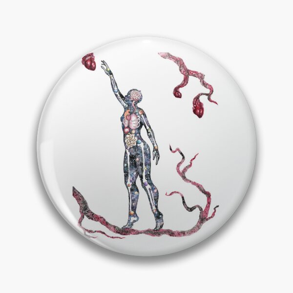 Item preview, Watercolor Cosmic Anatomy Figure | Reaching Silhouette designed and sold by Karli Mogen.