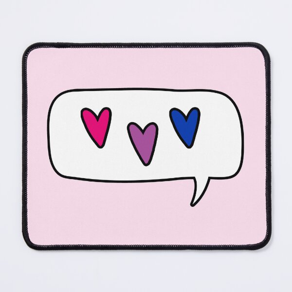 Item preview, Subtle Bi Pride Flag Hearts Speech Bubble designed and sold by littlecornershop.