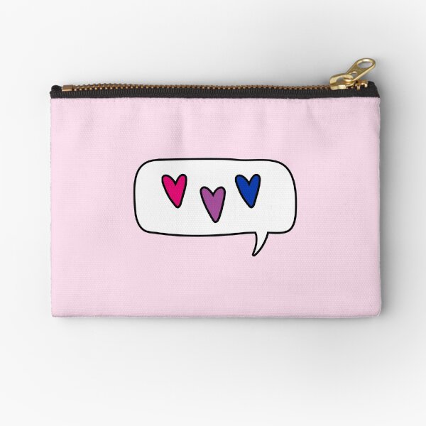 Item preview, Subtle Bi Pride Flag Hearts Speech Bubble designed and sold by littlecornershop.