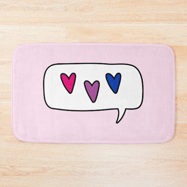 Item preview, Subtle Bi Pride Flag Hearts Speech Bubble designed and sold by littlecornershop.