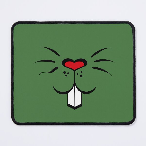 Item preview, Bunny face mask cheeky rabbit with heart - hamster designed and sold by MadandMean.
