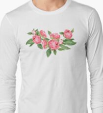 Watercolor Peonies Long Sleeve T-Shirt