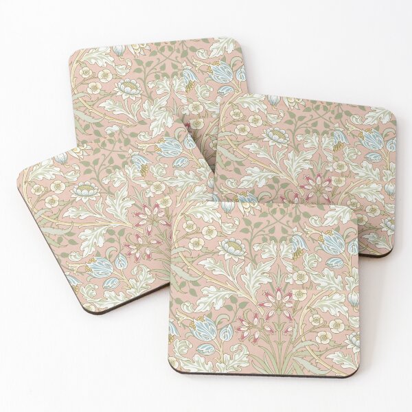 Item preview, William Morris Floral Paper Pink Blue White designed and sold by Pixelchicken.
