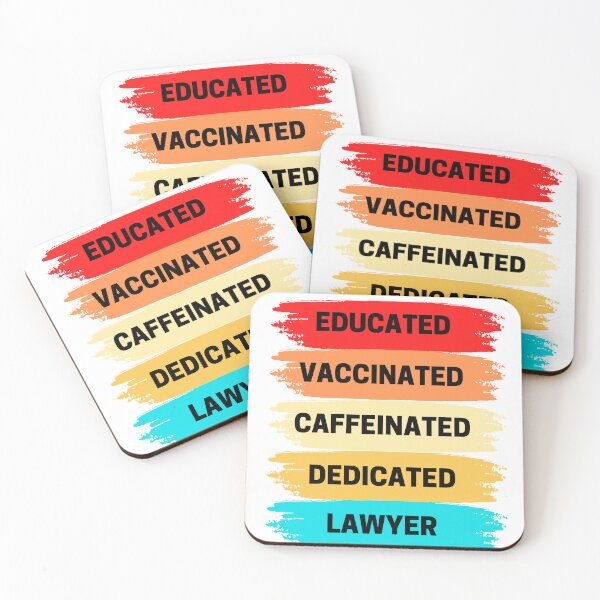 Item preview, Educated,  Vaccinated,  Caffeinated,  Dedicated,  Lawyer - Funny Lawyer Gift  designed and sold by KereetsaOne.