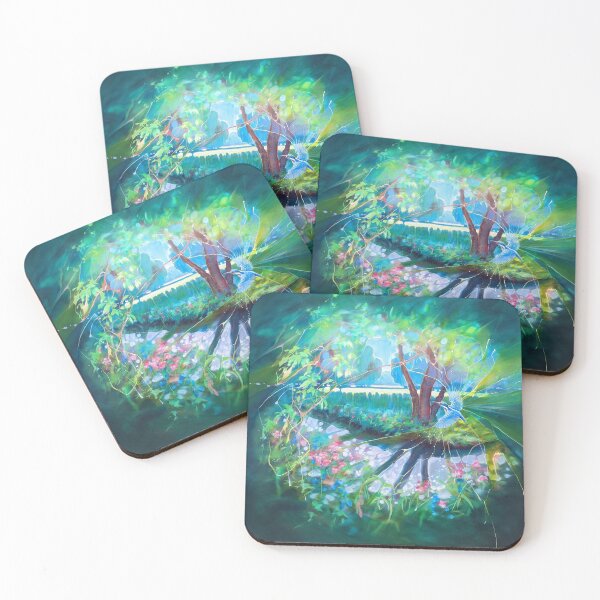 Item preview, The Kingfishers Timewarp is a semi-abstract contemporary landscape  designed and sold by Gill Bustamante.