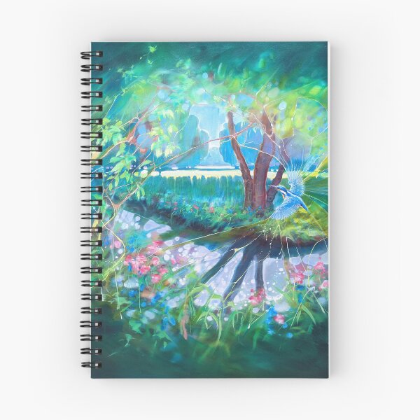 Item preview, The Kingfishers Timewarp is a semi-abstract contemporary landscape  designed and sold by Gill Bustamante.