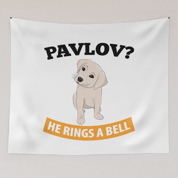Item preview, Pavlov - He Rings a Bell - Funny Psychology designed and sold by TheInkElephant.