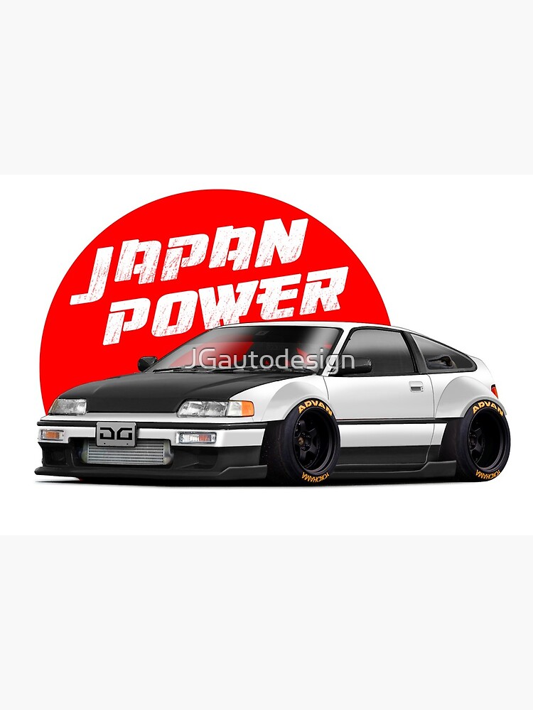 Crx Jdm Japan Power Art Board Print By Jgautodesign Redbubble