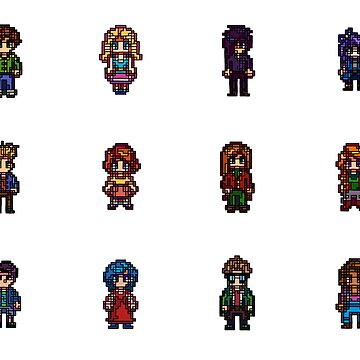 Aperçu de l'œuvre Ensemble de PNJ Stardew Valley de maureenpollock