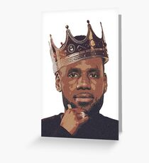 King Lebron James Greeting Card