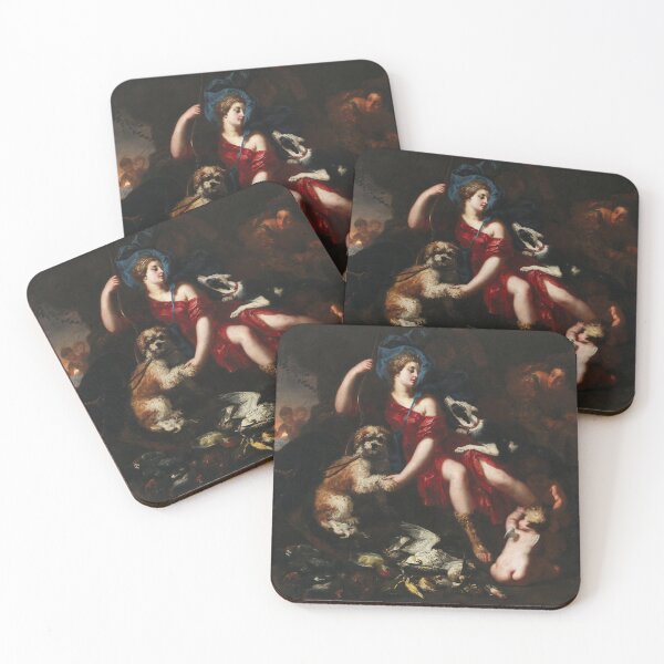 Item preview, Diana Resting, with Her Hunting Dogs and Putti | Lucas Franchoys II | 1655 Renaissance Greek Mythology Art designed and sold by CJET.