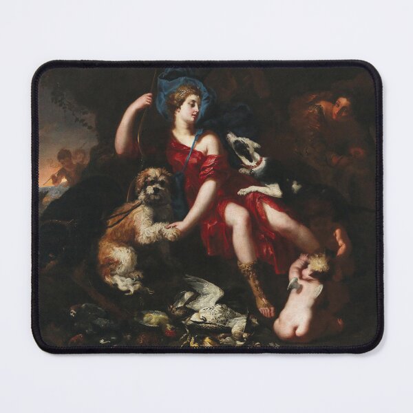 Item preview, Diana Resting, with Her Hunting Dogs and Putti | Lucas Franchoys II | 1655 Renaissance Greek Mythology Art designed and sold by CJET.