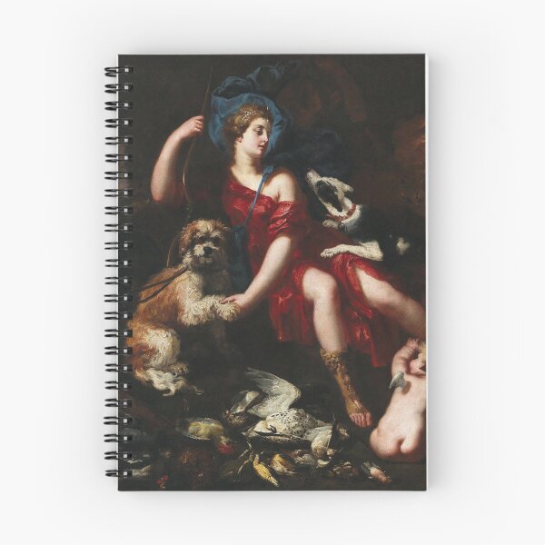 Item preview, Diana Resting, with Her Hunting Dogs and Putti | Lucas Franchoys II | 1655 Renaissance Greek Mythology Art designed and sold by CJET.