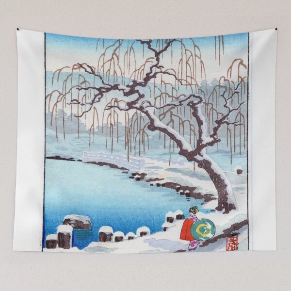 Item preview, Kyoto Maruyama Beautiful Japanese Winter Snow Lake Japan designed and sold by Yumede.