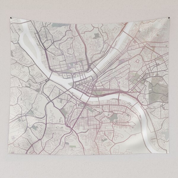 Item preview, Pittsburgh Map, Pittsburgh City, Pittsburgh Pennsylvania designed and sold by TheRedFinch.