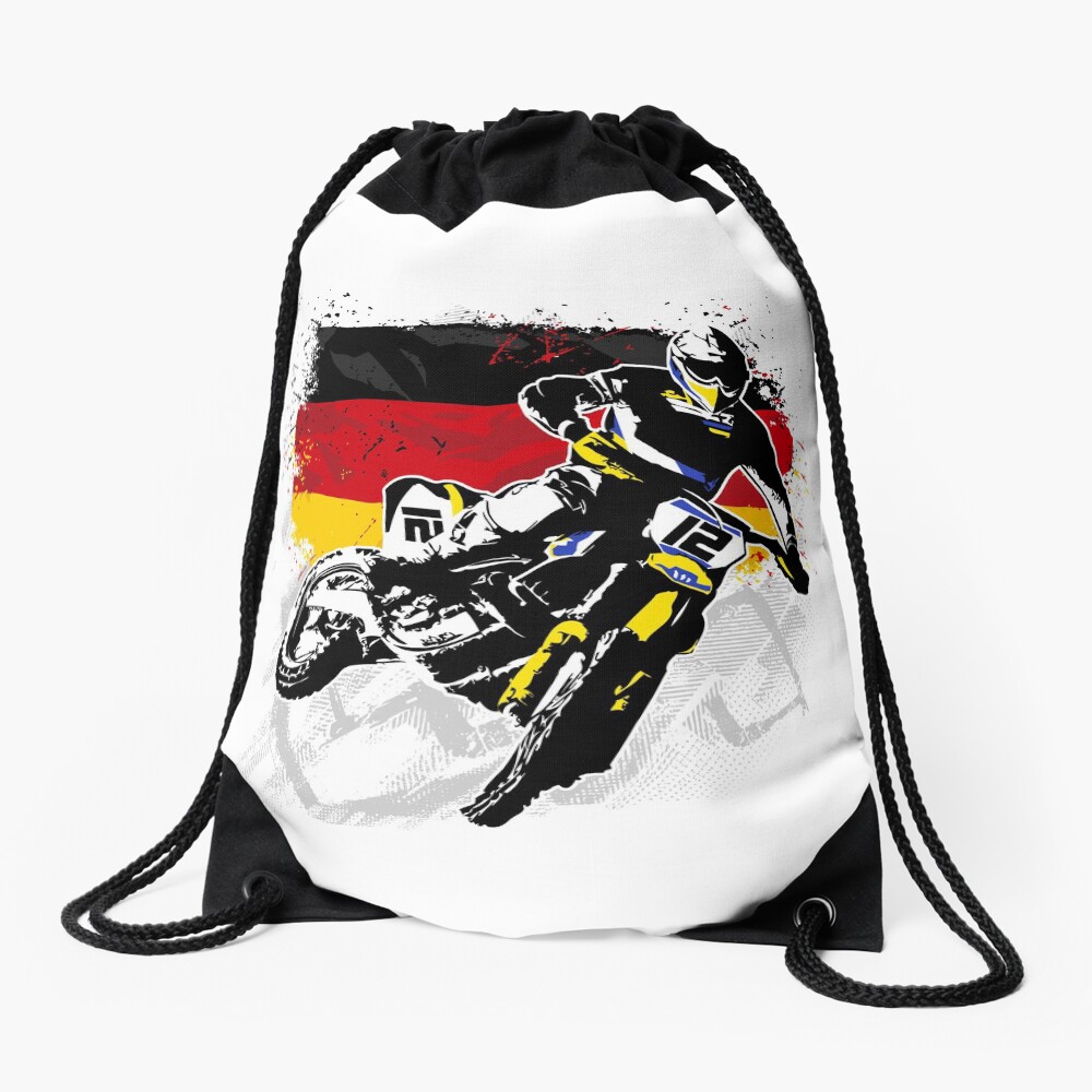 Moto Cross Racing Drawstring Bag