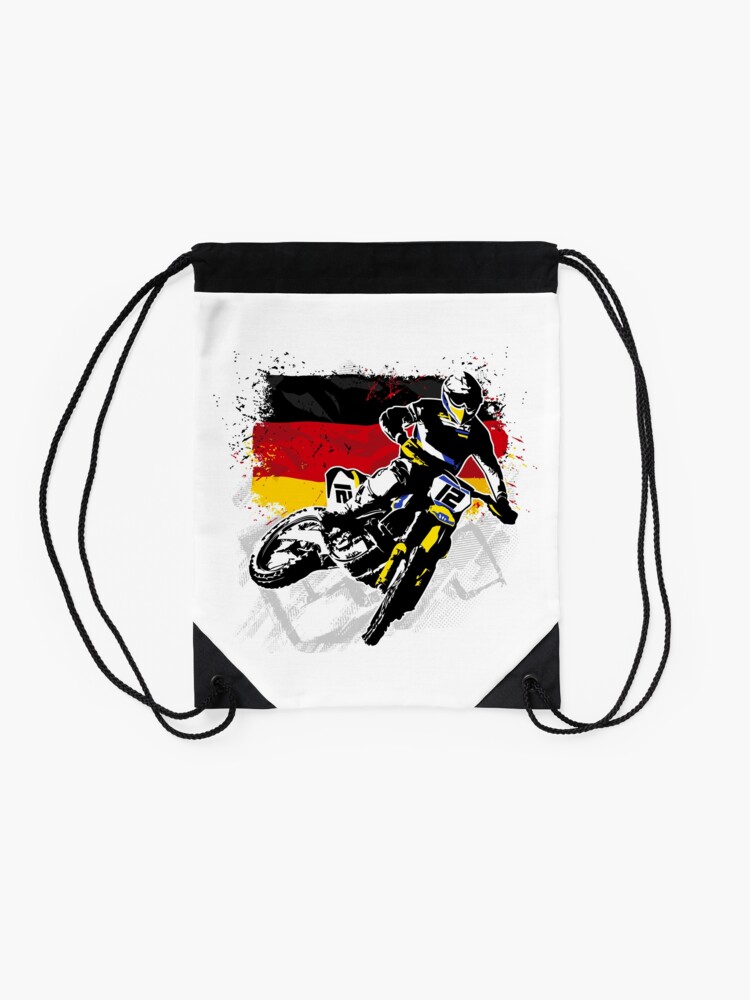 Alternate view of Moto Cross Racing Drawstring Bag