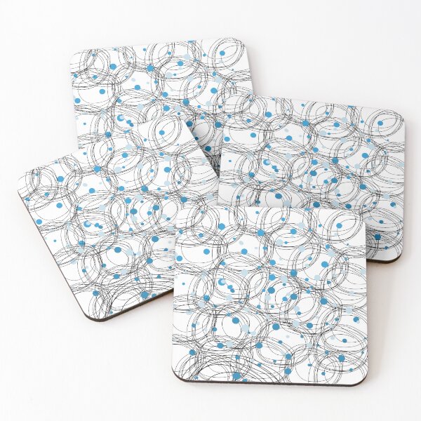 Item preview, Abstract circles with touches of light blue color  designed and sold by HDpod.