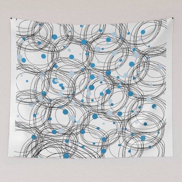 Item preview, Abstract circles with touches of light blue color  designed and sold by HDpod.