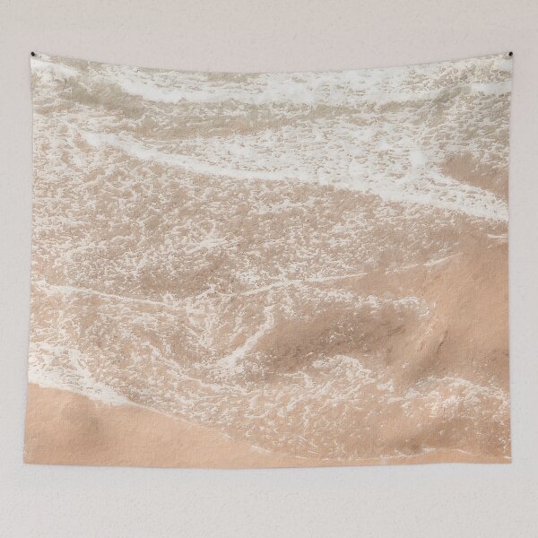 Item preview, Beautiful Beige And White Sand Beach Shore, Cool Beige And White Sand Beach Aesthetic, Beige Beach Early Morning, Beige Beach Sand Aesthetic Wallpaper designed and sold by Trendymotion.