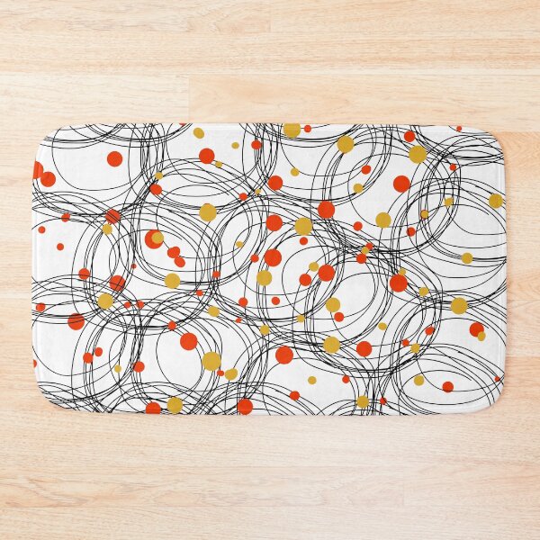 Item preview, Abstract circles with touches of red color designed and sold by HDpod.