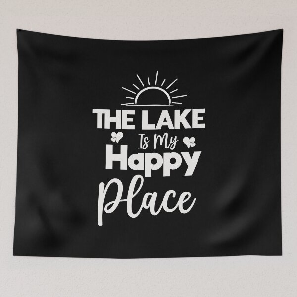 Item preview, The lake is my happy place designed and sold by pnkpopcorn.
