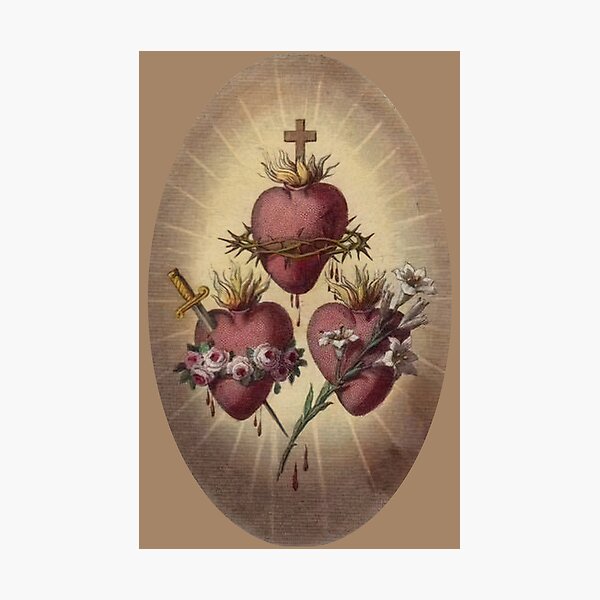 Sacred Heart of Jesus Immaculate Heart of Mary Virgin 8 X 10 Unframed Wall  Art Print Poster Picture Catholic Religious Sagrado Corazon 