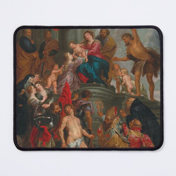 Item preview, Madonna and Child with Saints | Circle of Peter Paul Rubens | 1628 Renaissance Gospel Biblical Art designed and sold by CJET.