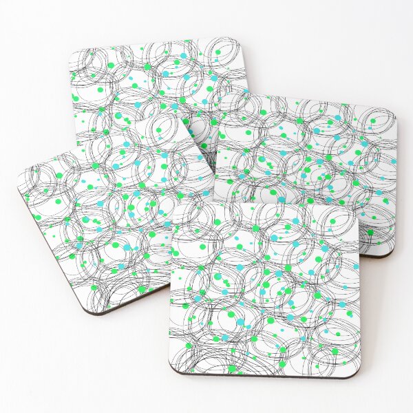 Item preview, Abstract circles with touches of green color designed and sold by HDpod.