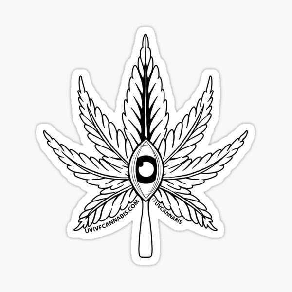 'Yoovy' Logo Sticker - Black Stroke | The Secret Colors of Cannabis Sticker