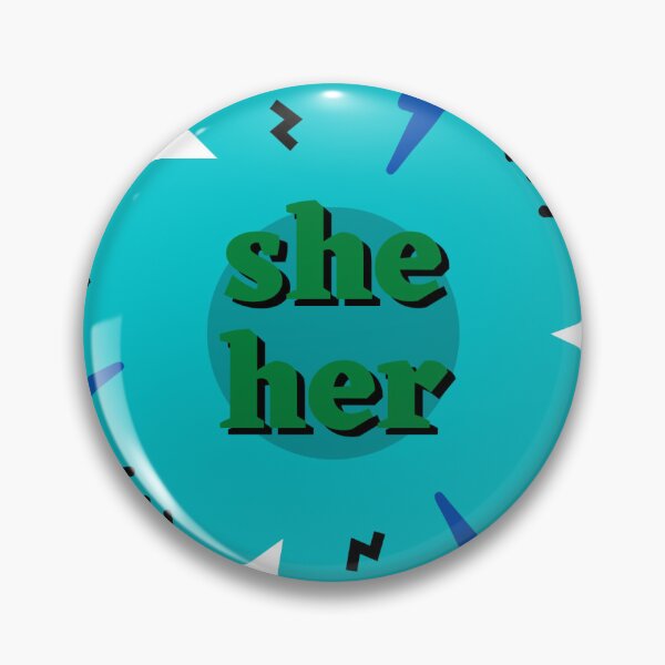 Item preview, She/Her Blue Pronouns designed and sold by nadiaakathewasp.