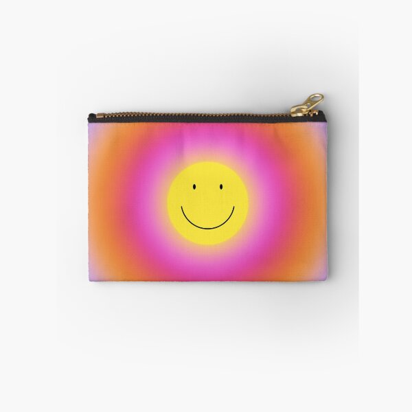 Item preview, Circular Gradient - Happy Smiley Face - Yellow Magenta Orange Lavender designed and sold by HappyCatPrints.