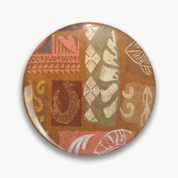 Item preview, Vintage Hawaiian Tribal Tapa Print designed and sold by sunnthreads.